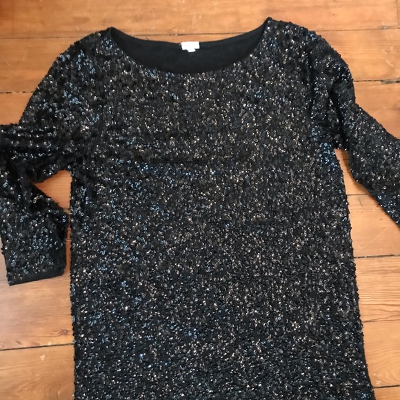JCrew Factory long sleeve sequined top. - Picture 5 of 8